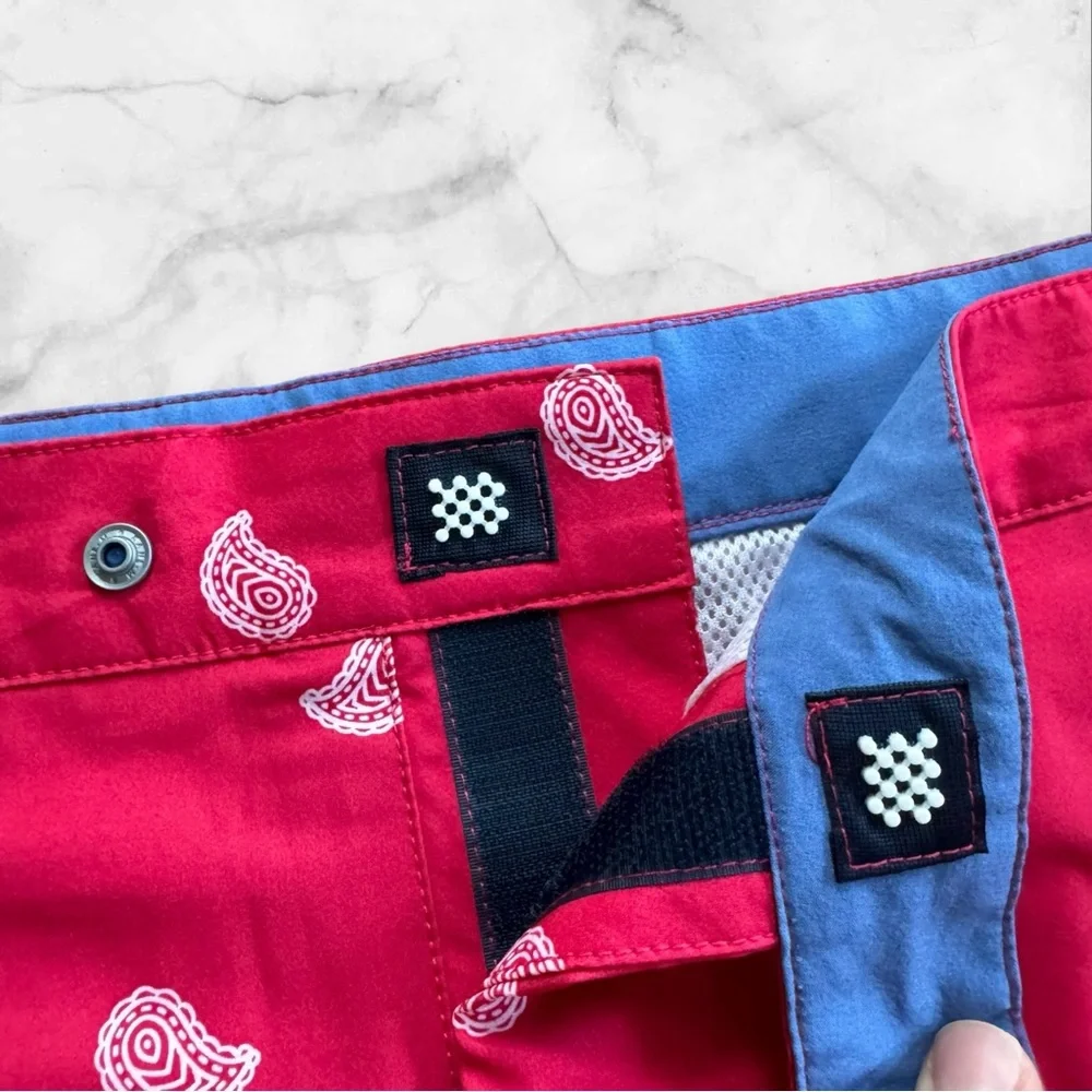 NWOT Men's 2019 U.S. Open B. Draddy Red‎ Swim Board Shorts SZ XL Adjustable